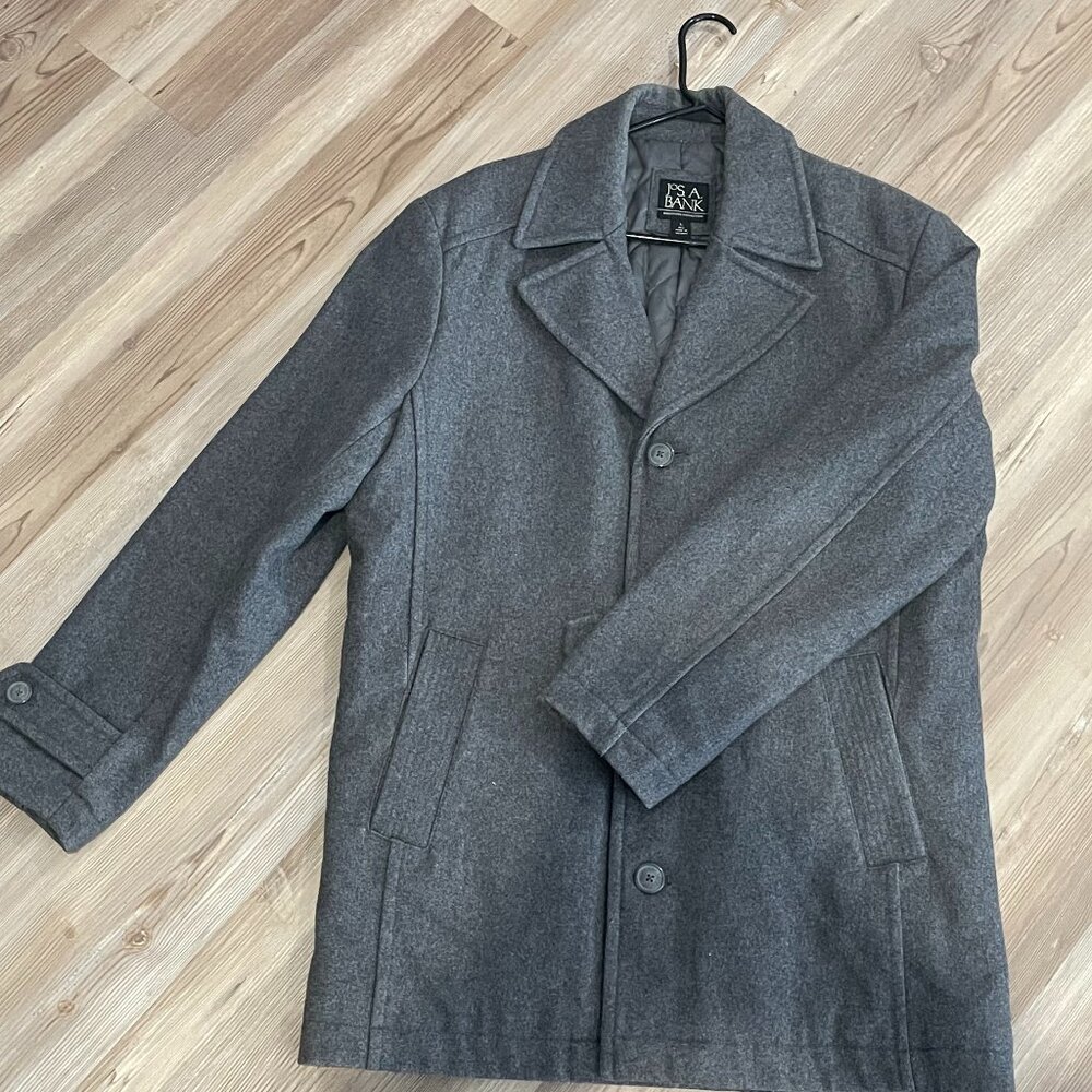 Mens Gray Peacoat